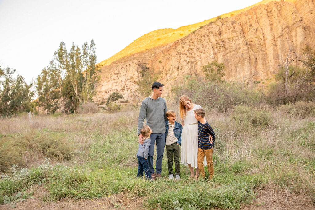 Santa Barbara Family Photography outdoor session with family of 5